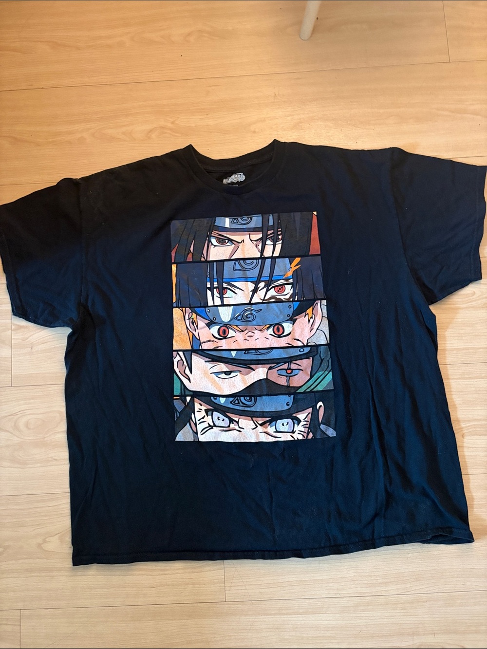 Black Naruto Graphic Short-Sleeve Tee